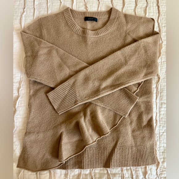 J. Crew Women's Merino Wool Sweater with Ruffle Accent Women’s Size S - Picture 3 of 5